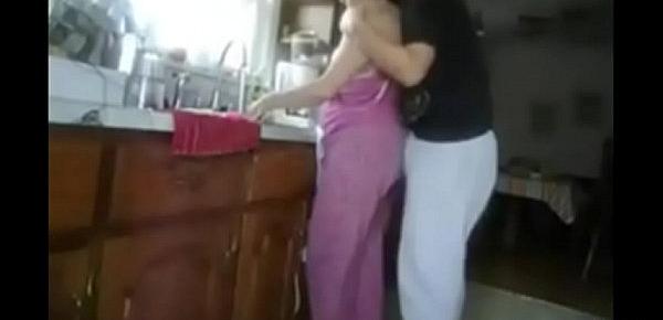  Mother & Son Fuck in the Kitchen